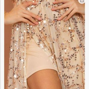 Sequined Maxi Party Cocktail Dress